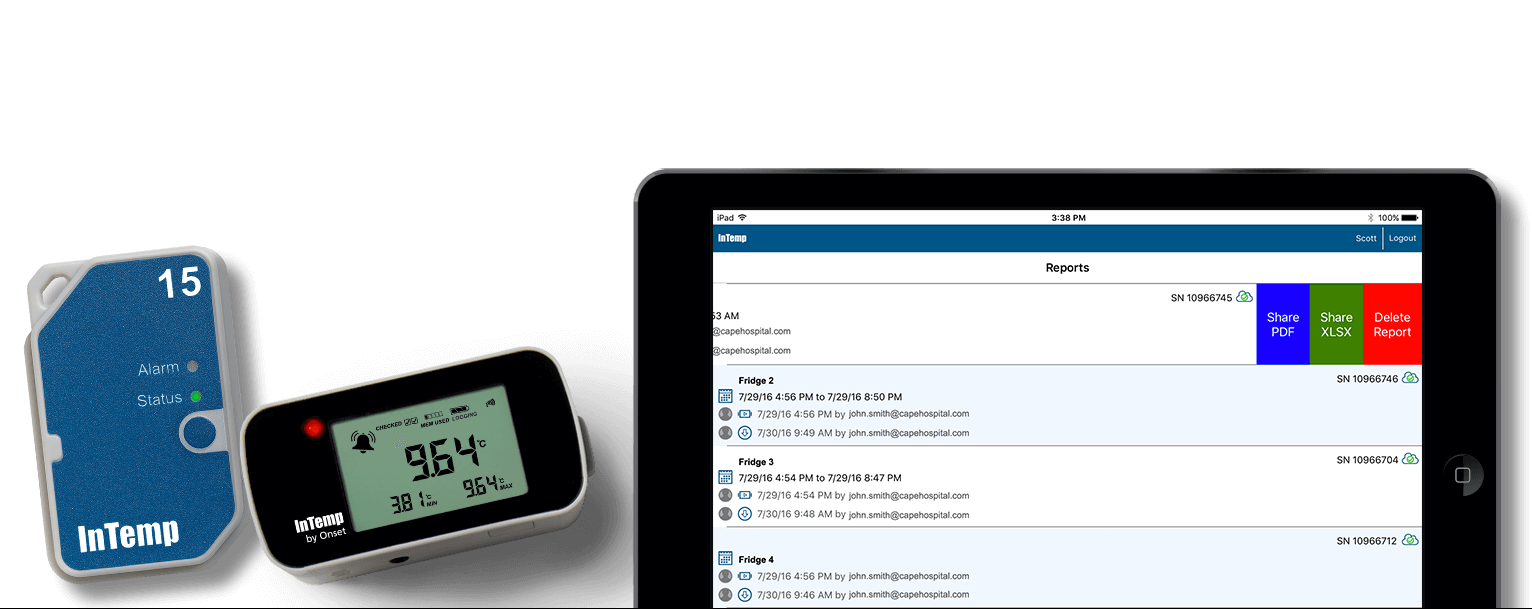 Intemp App Ultra Low Temperature Data Logger