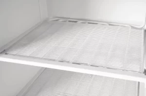 Inside the freezer compartment